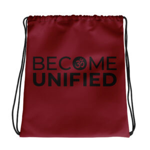 Become Unified Drawstring Bag Maroon